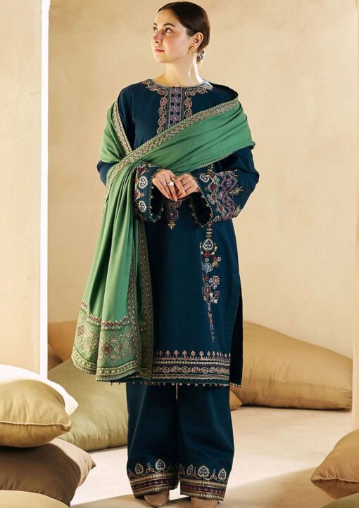 zara shahjahan winter embroidered dhanak dresses 2025