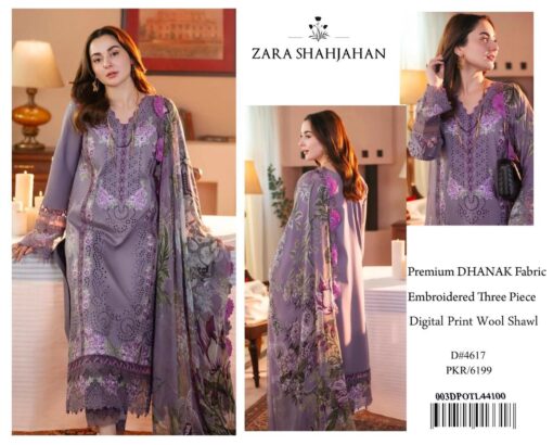 zara shahjahan winter embroidered dhanak dresses 2025