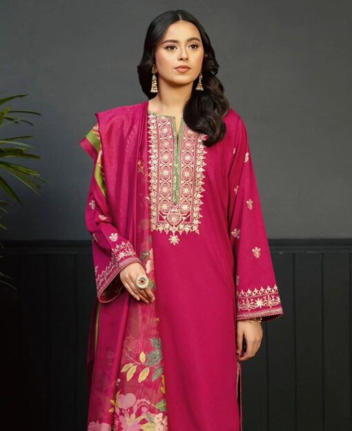Kokum Dhanak KM-2501 | 3Pcs Embroidered Winter Collection 2025 - Image 3