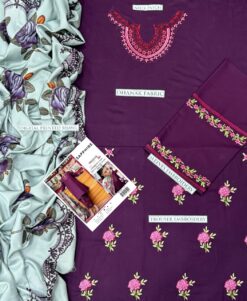 Alternative view of Aisling Dhanak AS-532 | 3Pcs Embroidered Winter Collection 2025