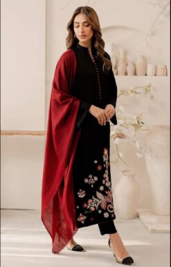 MariaB 3 Piece Dhanak MB-25510 | Premium Embroidered Winter Dhanak Collection 2025