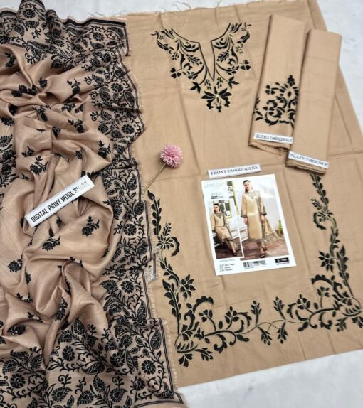 LimeLight embroidered Winter collections with digital printed wool shawl 2025