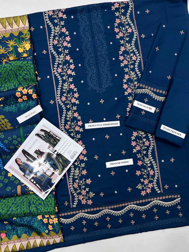 SobiaNazir 3 Piece Dhanak SN-2510 | Premium Embroidered Winter Dhanak Collection 2025 3 SobiaNazir