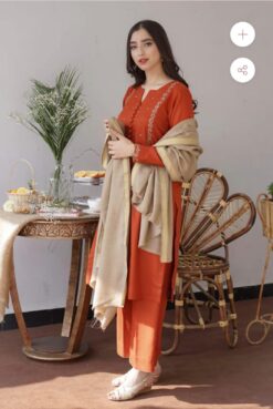 Aisling Dhanak AS-1512 | 3Pcs Embroidered Winter Collection 2025