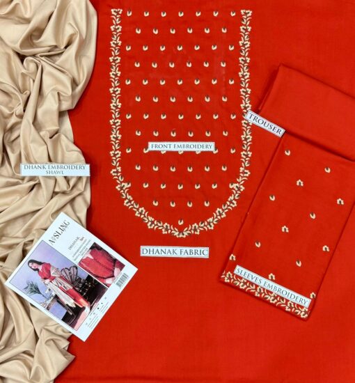 Aisling Dhanak AS-1512 | 3Pcs Embroidered Winter Collection 2025 - Image 2