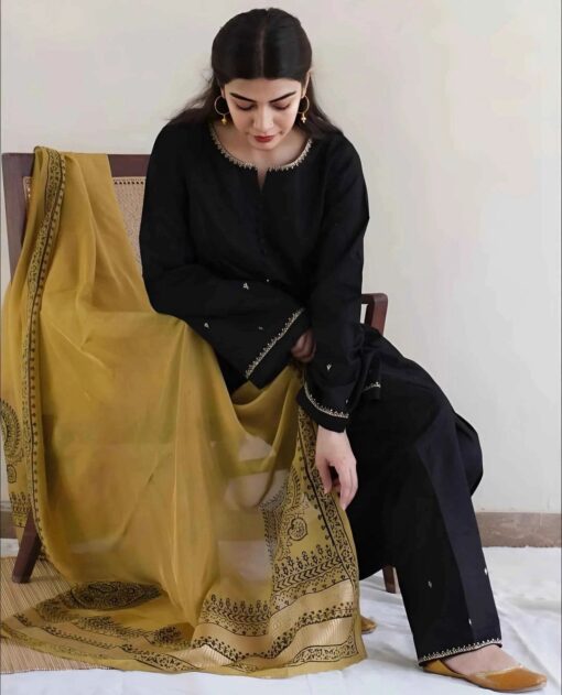 Aisling Dhanak AS-2502 | 3Pcs Embroidered Winter Collection 2025 - Image 3