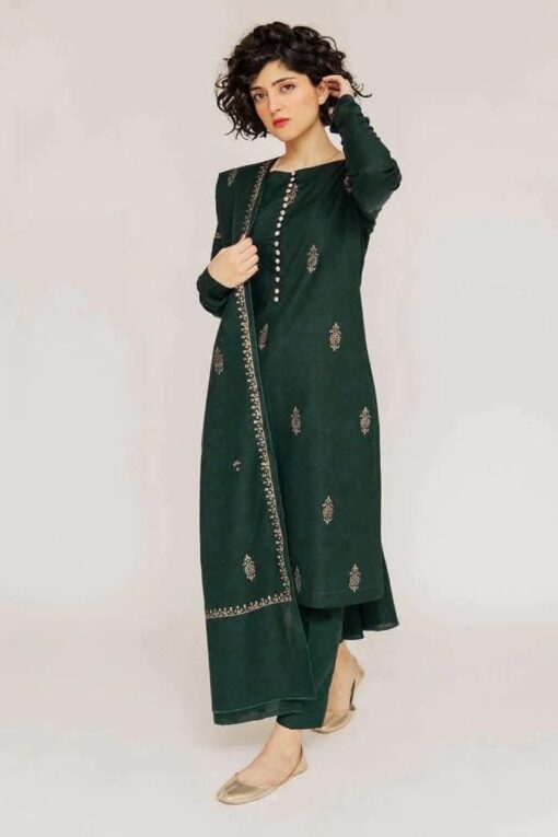 Aisling Dhanak AS-1513 | 3Pcs Embroidered Winter Collection 2025