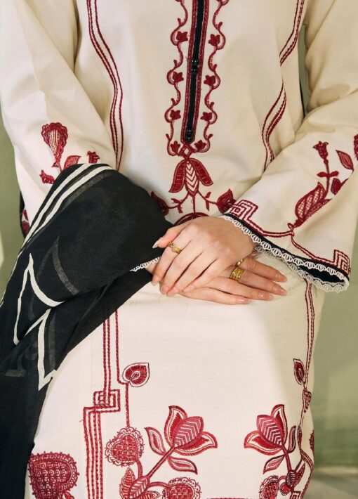 COCO by Zara Shahjahan 3 Piece Dhanak ZS-1215 | Premium Embroidered Winter Dhanak Collection 2025 - Image 3