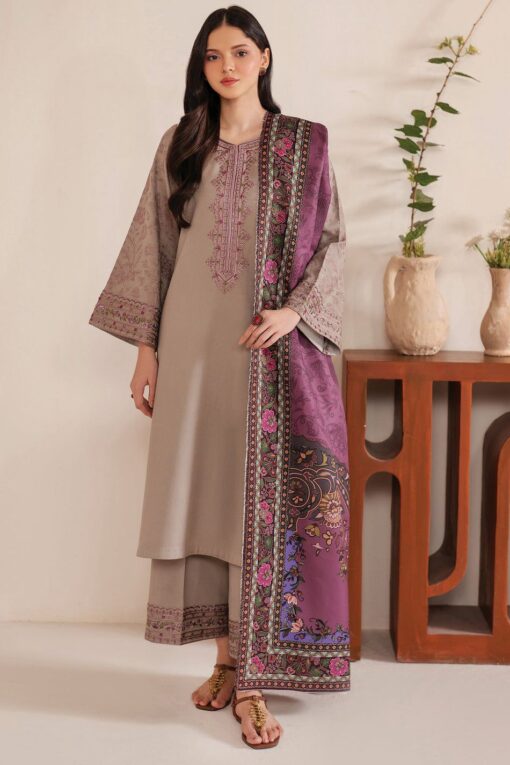 Jazmin Dhanak JZ-2511 | 3Pcs Embroidered Winter Collection 2025