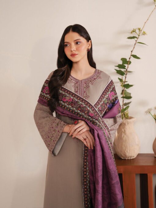Jazmin Dhanak JZ-2511 | 3Pcs Embroidered Winter Collection 2025 - Image 3