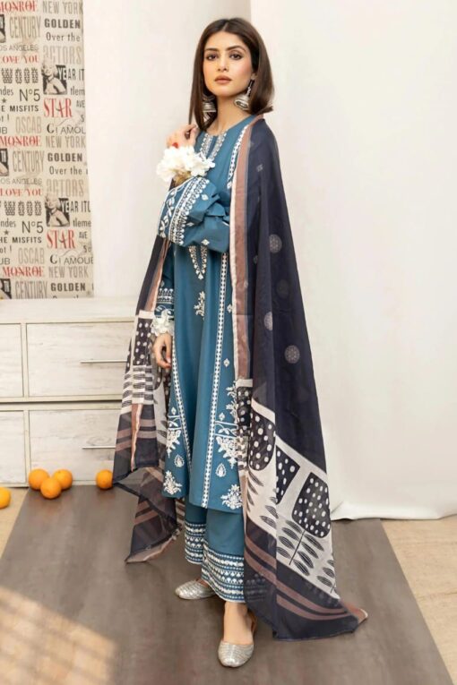 URGE Dhanak UG-1618 | 3Pcs Embroidered Winter Collection 2025 - Image 3