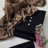 Indian Banarsi Pashmina 3D Velvet Border Strips Shawl