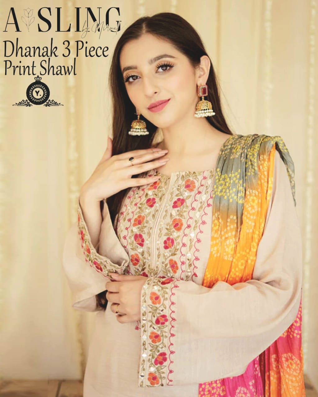 Aisling Dhanak AS-542 | 3Pcs Embroidered Winter Collections 2025 5 Aisling premium embroidered winter dhanak collections 2025 | Aisling dhanak 2025