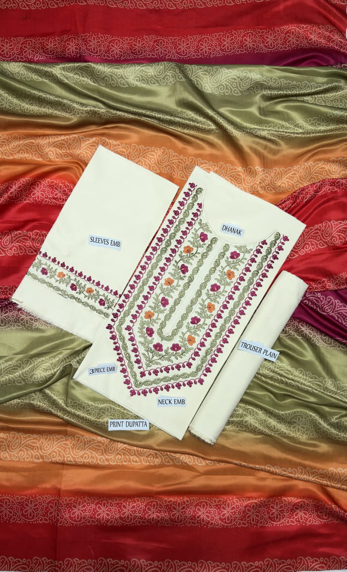 Aisling Dhanak AS-542 | 3Pcs Embroidered Winter Collections 2025 4 Aisling premium embroidered winter dhanak collections 2025 | Aisling dhanak 2025