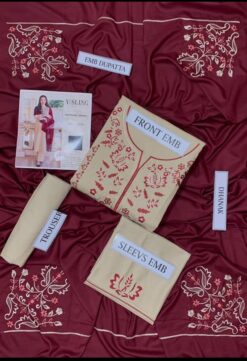 Aisling premium embroidered winter dhanak collections 2025 | Aisling dhanak 2025