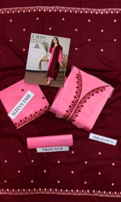 Aisling premium embroidered winter dhanak collections 2025 | Aisling dhanak 2025