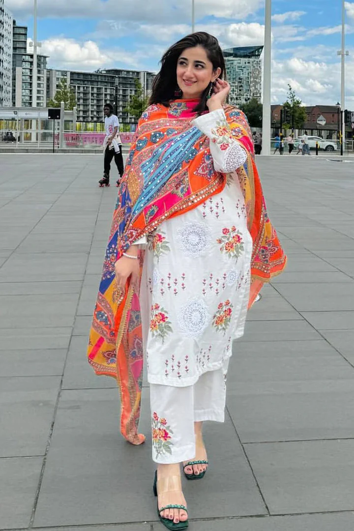 Nimra Mehra Dhanak NM-103 | 3Pcs Embroidered Winter Collection 2025 3 Nimra Mehra winter dhanak dresses 2025 | dhanak winter sale 2025 | WeddingGuestDress