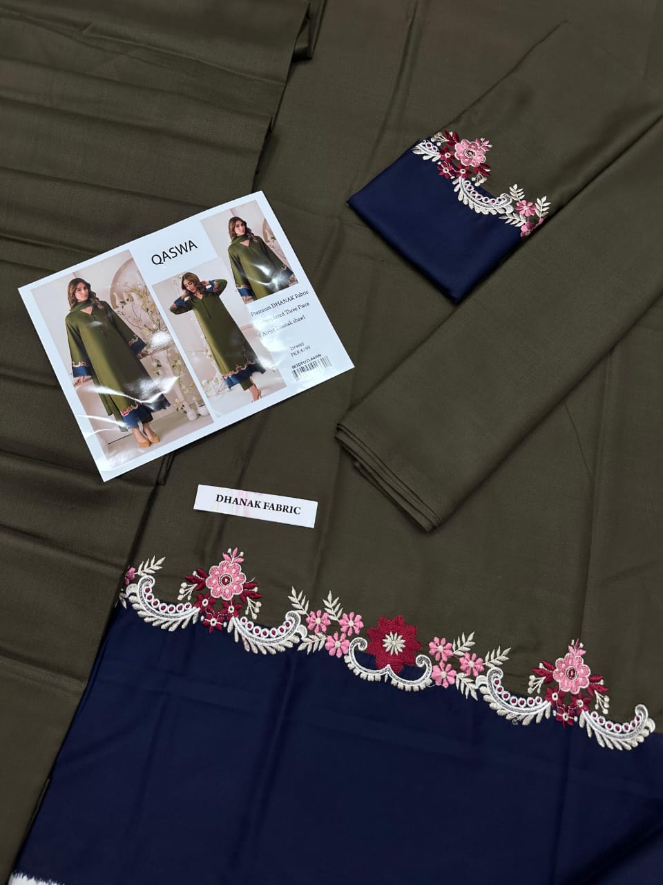 Qaswa 3 Piece Dhanak QS-105 | 3Pcs Embroidered Winter Collection 2025 4 Qaswa winter dhanak 3pc 2025