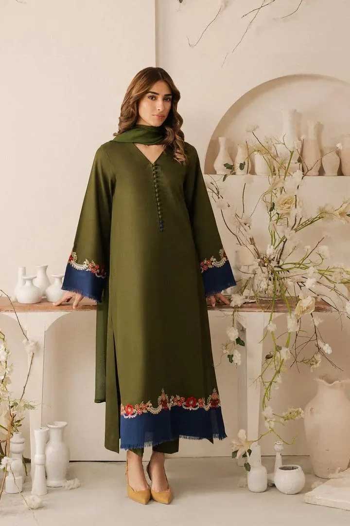 Qaswa 3 Piece Dhanak QS-105 | 3Pcs Embroidered Winter Collection 2025 3 Qaswa winter dhanak 3pc 2025