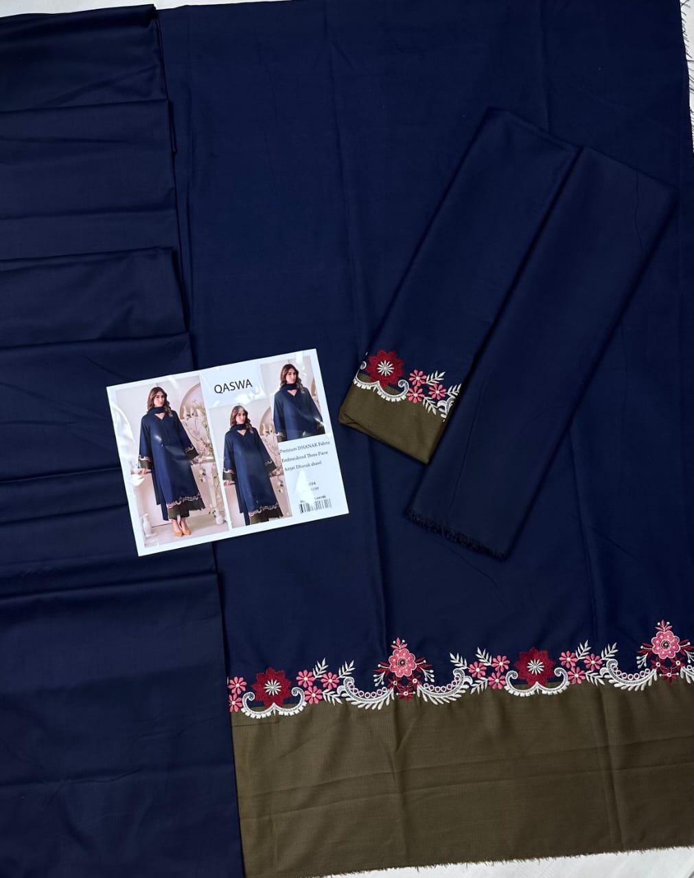 Qaswa 3 Piece Dhanak QS-107 | 3Pcs Embroidered Winter Collection 2025 4 Qaswa winter dhanak 3pc 2025