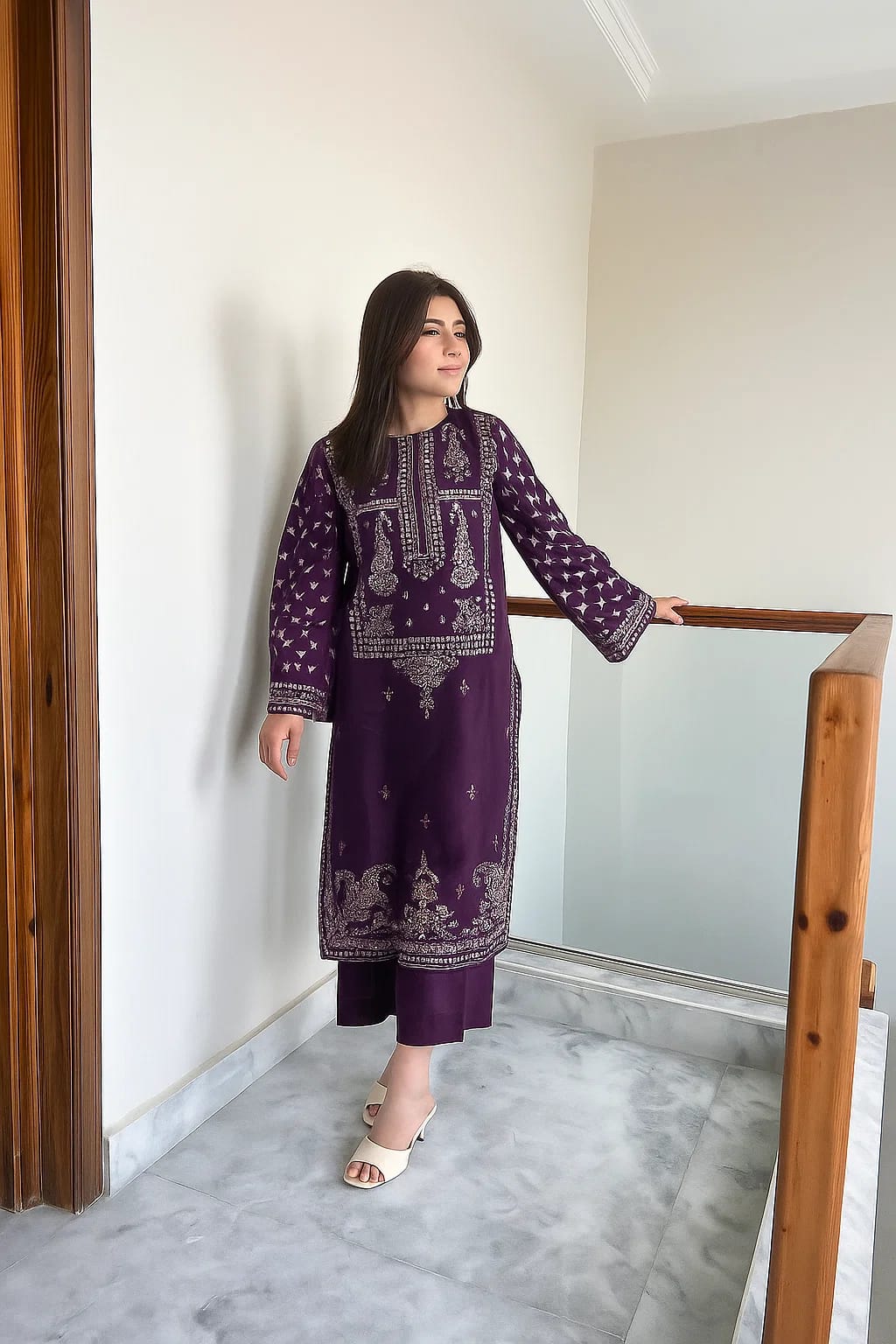 Bareeze 2 Piece Dhanak BR-508 | Premium Embroidered Winter Dhanak Collection 2025 3 Bareeze winter dhanak collections 2025-2026 | Bareeze lawn collections | Bareeze summer sale