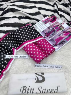 Bin Saeed by libas e khas Lawn | 3Pcs Embroidered Summer Collection 2026 | bin saeed digital printed lawn sale