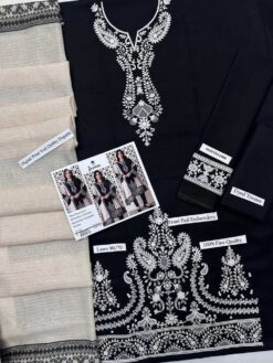 Jazmin embroidered 3 piece in Lawn stuff with dobi voil lawn dupatta | Jazmin summer lawn collections 2026