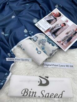 Bin Saeed by libas e khas Lawn | 3Pcs Embroidered Summer Collection 2026 | bin saeed digital printed lawn sale