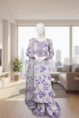 Bin Saeed by libas e khas Lawn | 3Pcs Embroidered Summer Collection 2026 | bin saeed digital printed lawn sale