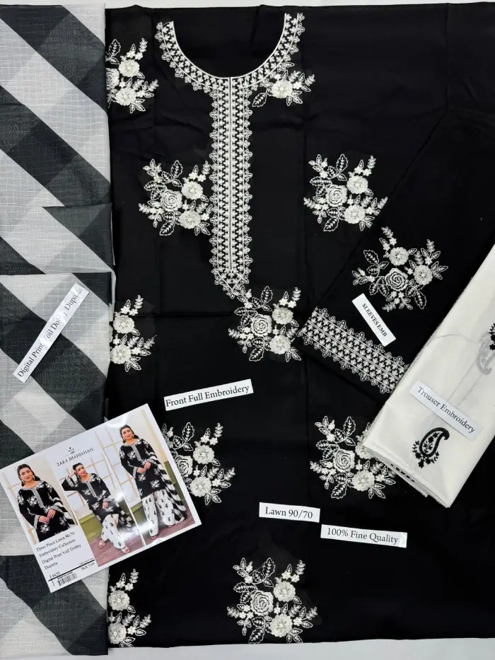 Zara Shahjahan Lawn ZS-5003 | 3Pcs Embroidered Summer Lawn Collection 2026 4 zara shahjahan summer embroidered lawn dresses 2026