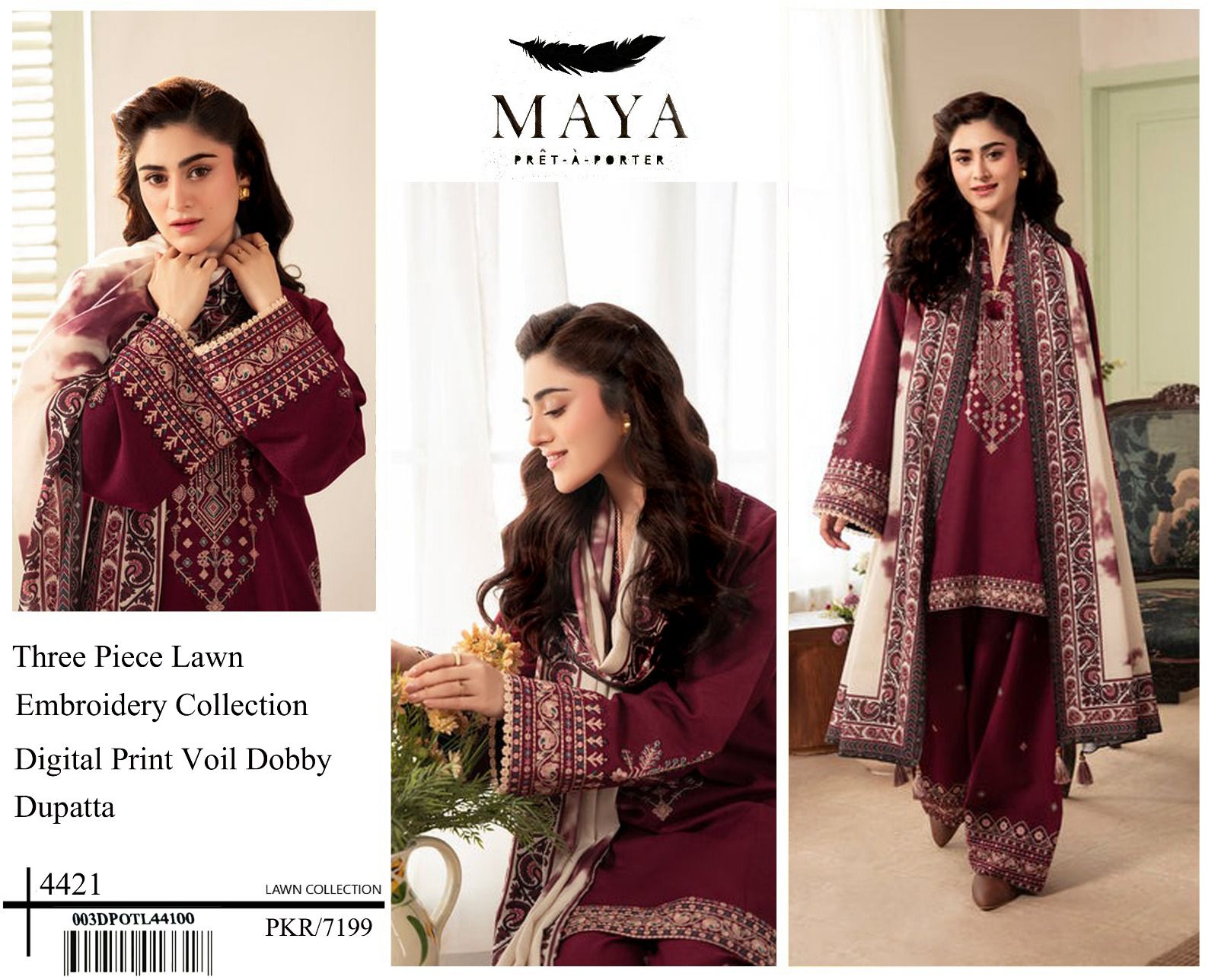 Maya Lawn MY-105 | Unstitched 3Pcs Embroidered Lawn Collection 2026 4 maya-embroidered-summer-lawn-2026-maya-summer-sale-2026