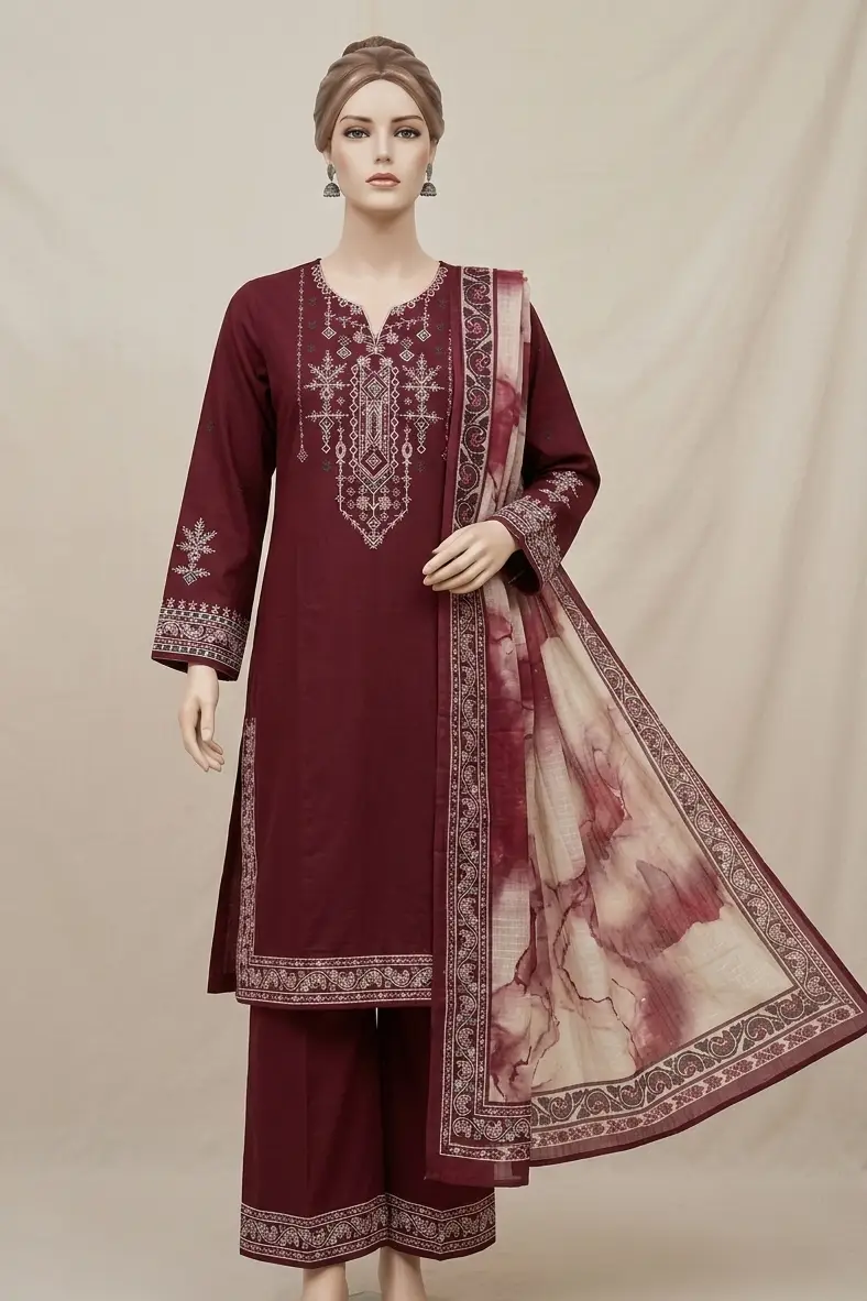 Maya Lawn MY-105 | Unstitched 3Pcs Embroidered Lawn Collection 2026 5 maya-embroidered-summer-lawn-2026-maya-summer-sale-2026