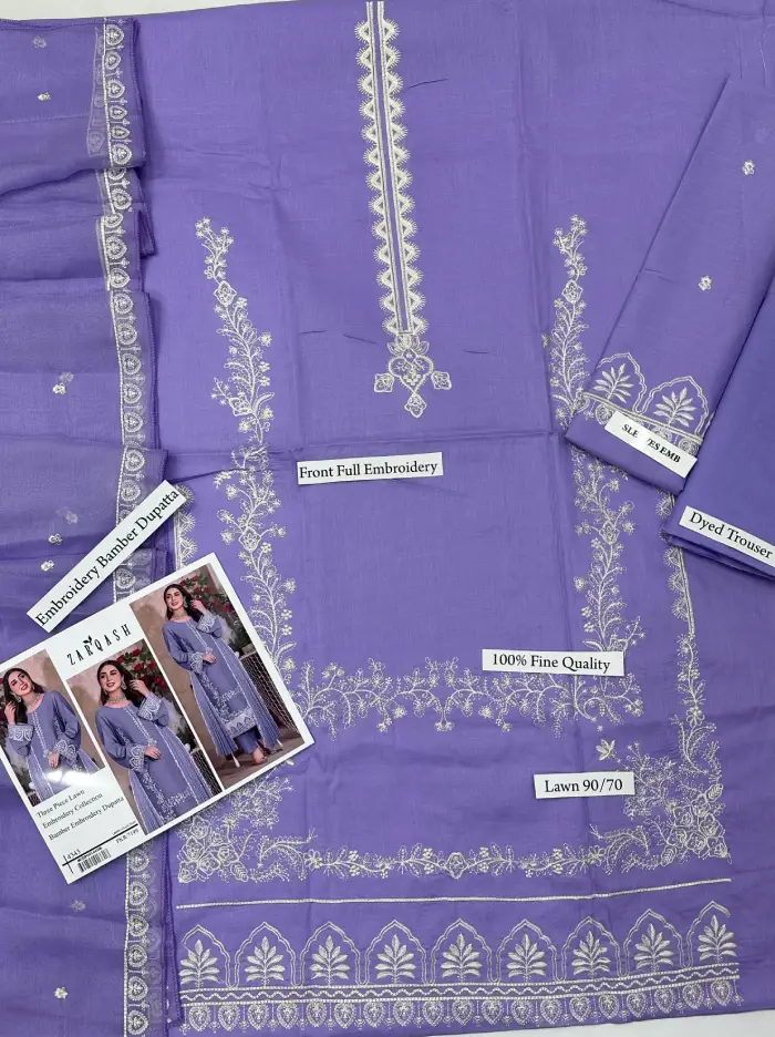 Zarqash by LibaseKhas Lawn ZQ-701 | 3Pcs Premium Embroidered Summer Lawn Collection 2026 3 Zarqash Lawn embroidered collections 2026 | summer Zarqash lawn for girl | little dress pakistani | pakistani Zarqash dresses | eid collections 2026 | Zarqash eid sale