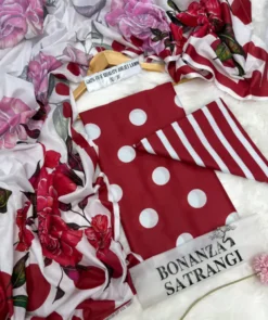 Bonanza Satrangi by libas e khas Lawn | 3Pcs Embroidered Summer Collection 2026 | Bonanza Satrangi digital printed lawn sale