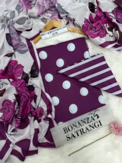 Bonanza Satrangi by libas e khas Lawn | 3Pcs Embroidered Summer Collection 2026 | Bonanza Satrangi digital printed lawn sale