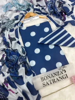 Bonanza Satrangi by libas e khas Lawn | 3Pcs Embroidered Summer Collection 2026 | Bonanza Satrangi digital printed lawn sale