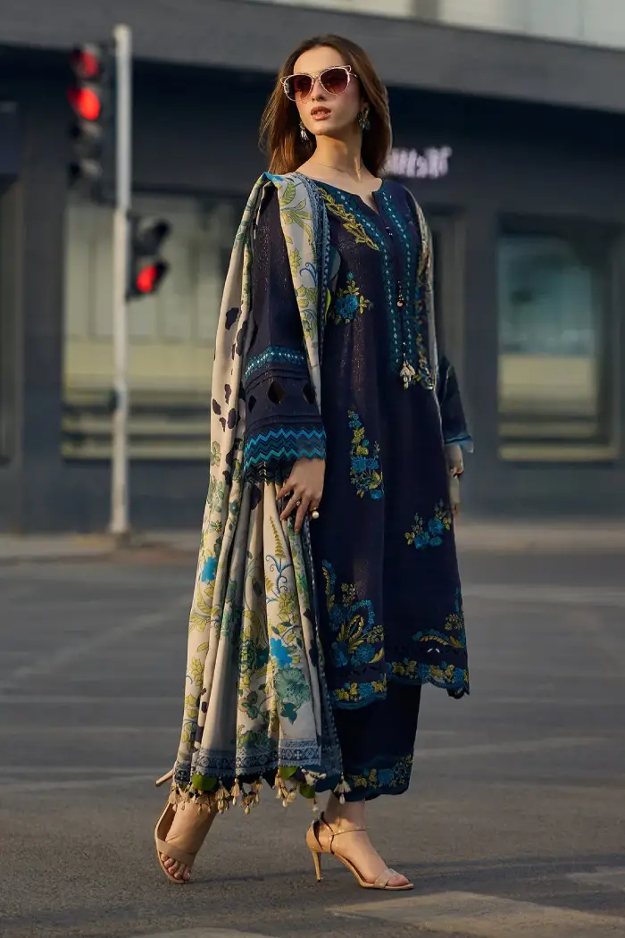 Maria.B Lawn MB-2602 | 3Pcs Embroidered Summer Collection 2026 3 mariab embroidered 3 piece in Lawn stuff with dobi voil lawn dupatta | mariab summer lawn collections 2026