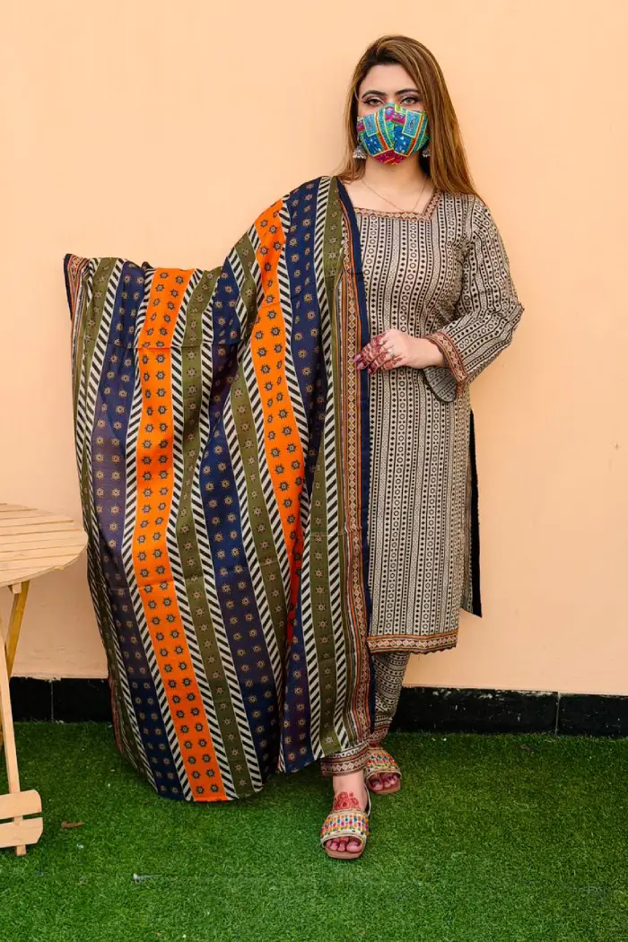 Bin-Saeed Lawn BQ-2602 | Unstitched 3Pcs Digital Printed Summer Collection 2026 3 Bin Saeed summer lawn collections 2026-2027 | bin saeed lawn collections | baroque summer sale