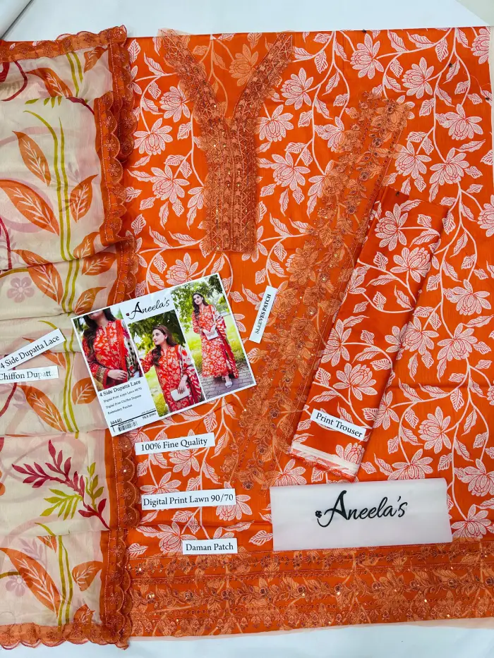 Aneela's by Libas Khas Lawn AN-1116 | Premium Embroidered Summer Dress in 2026 4 aneelas-lawn-3-piece-summer-collections-2026