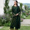 Baroque 3 piece lawn with 4 side lace dupatta 2026