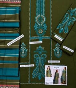 Alternative view of Maria.B Dhanak MB-916 | 3Pcs Embroidered Winter Dhanak Collection 2026