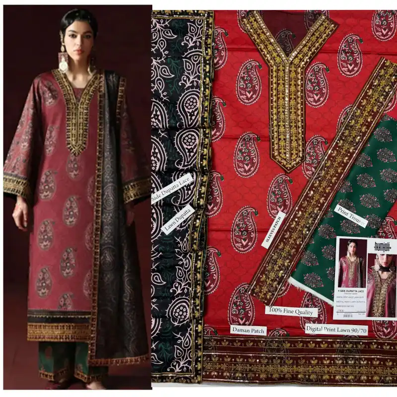 Humjoli by Libas e Khas Lawn HJ-1102 | 3Pcs Embroidered Summer Lawn Collection 2026 4 Humjoli mbroidered summer-lawn sale 2026