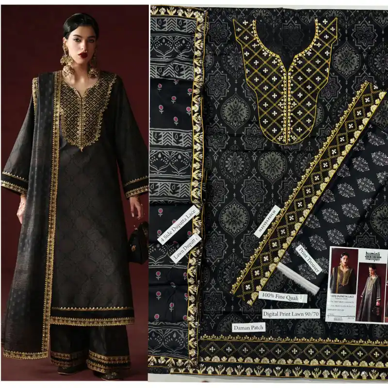 Humjoli by Libas e Khas Lawn HJ-1104 | 3Pcs Embroidered Summer Lawn Collection 2026 4 Humjoli embroidered summer-lawn sale 2026