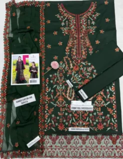 asimjofa heavy embroidered 3 piece in lawn stuff with embroidered chiffon dupatta | asimjofa heavy summer lawn collections 2026
