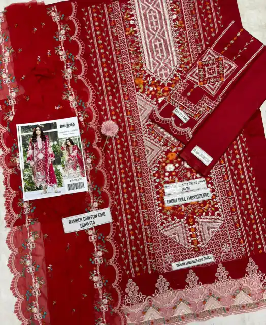 Bin Ilyas Lawn BI-1415 | 3Pcs Embroidered Summer Lawn Collection 2026 3 Bin Ilyas embroidered summer-lawn sale 2026