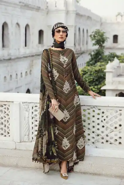MariaB Lawn MB-1101 | 3Pcs Embroidered Summer Lawn Collection 2026 3 mariab Digital Printed summer sale 2026 | mariab unstitched 3 piece premium Digital Printed lawn suit 2026