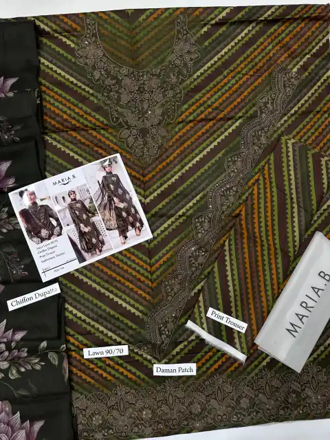 MariaB Lawn MB-1101 | 3Pcs Embroidered Summer Lawn Collection 2026 4 mariab Digital Printed summer sale 2026 | mariab unstitched 3 piece premium Digital Printed lawn suit 2026