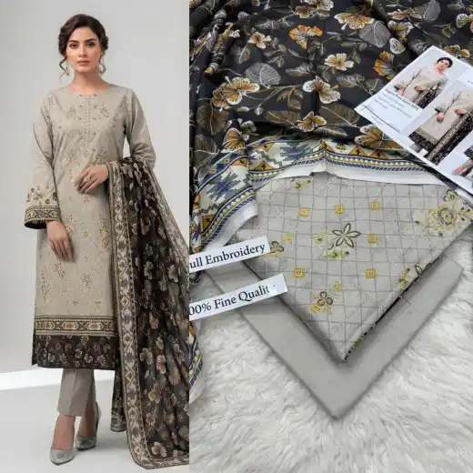 Sapphire Lawn SP-2078 | Unstitched 3Pcs Digital Printed Lawn Collection 2026 4 sapphrie Digital Printed summer sale 2026 | mariab unstitched 3 piece premium Digital Printed lawn suit 2026