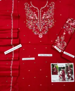 Batik 3 Piece Unstitched Embroidered Winter Dhanak Suit with Embroidered Dhanak Shawl 2026