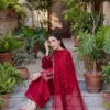Batik 3 Piece Unstitched Embroidered Winter Dhanak Suit with Embroidered Dhanak Shawl 2026